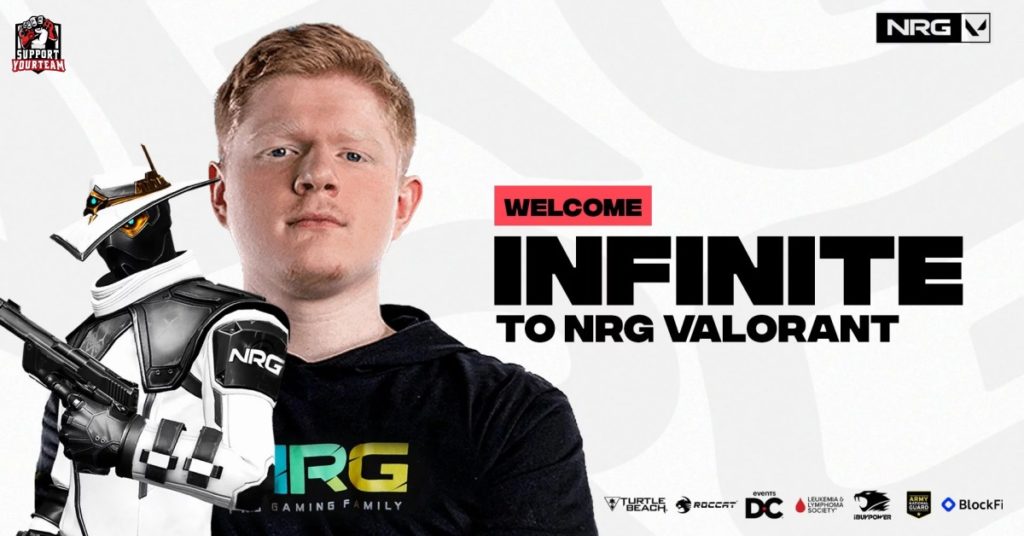 NRG ประกาศเสริมทัพ Valorant !! ดึงตัว Infinite อดีตนักแข่งขันจากสังกัด Cloud9 ขอเกม CS:GO เข้าสู่ทีม !!